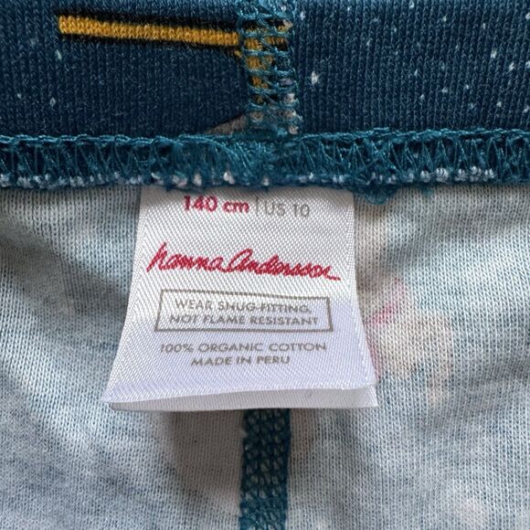 Hanna Andersson 100% Organic Cotton Christmas Santa Sleigh Pajamas US 10 140 cm - Picture 5 of 7